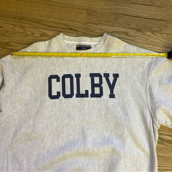 Vintage Colby College Maine Champion Reverse Weave Crewneck Sweatshirt - Picture 5 of 9